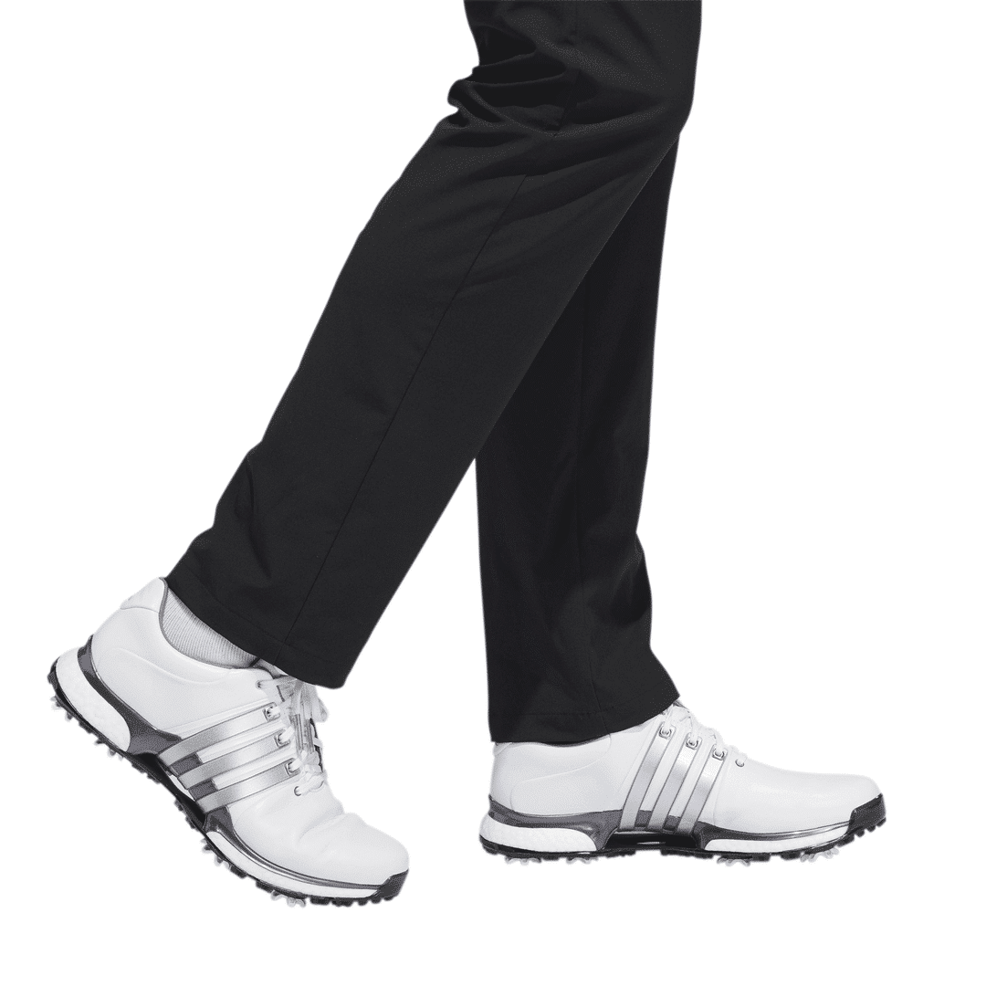 white adidas golf trousers