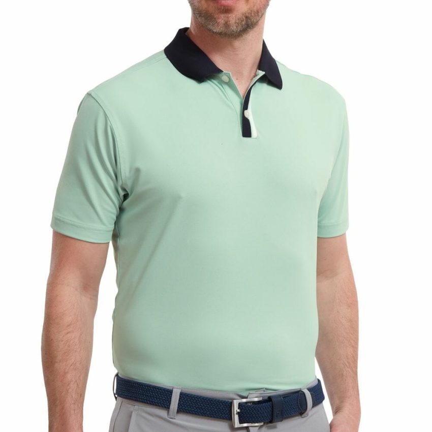 FootJoy Solid with Stripe Placket Polo Shirt 23 - Image 3