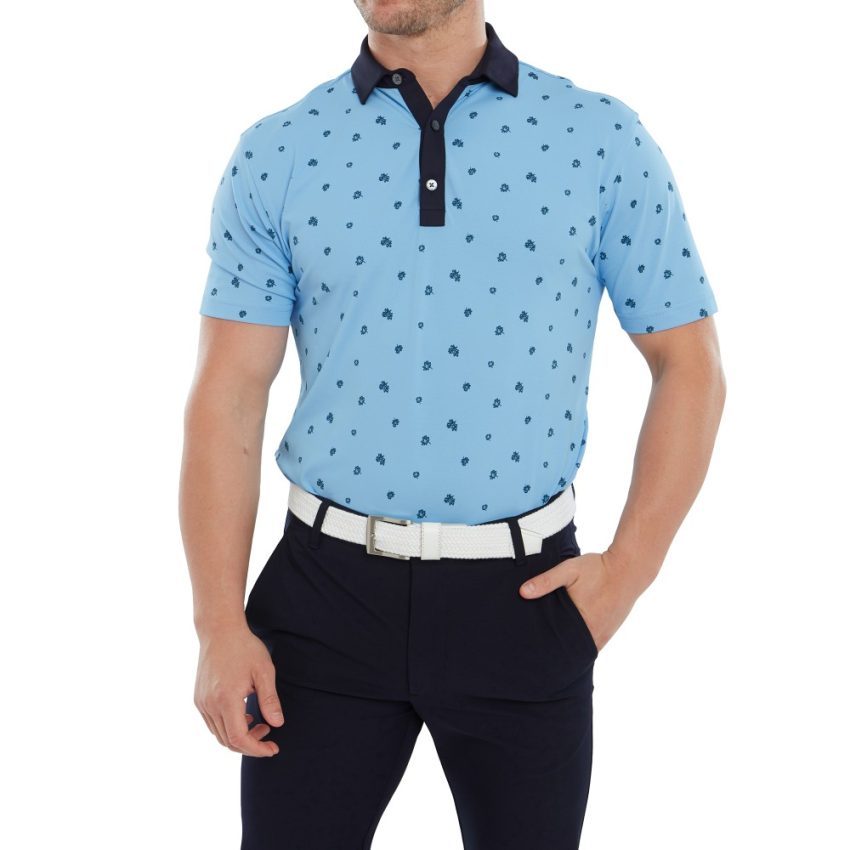 FootJoy Scattered Floral Pique Polo Shirt 23 - Image 3