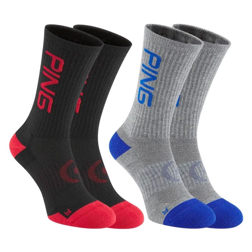 Ping Logo Performance Crew Socks (2 Pairs)