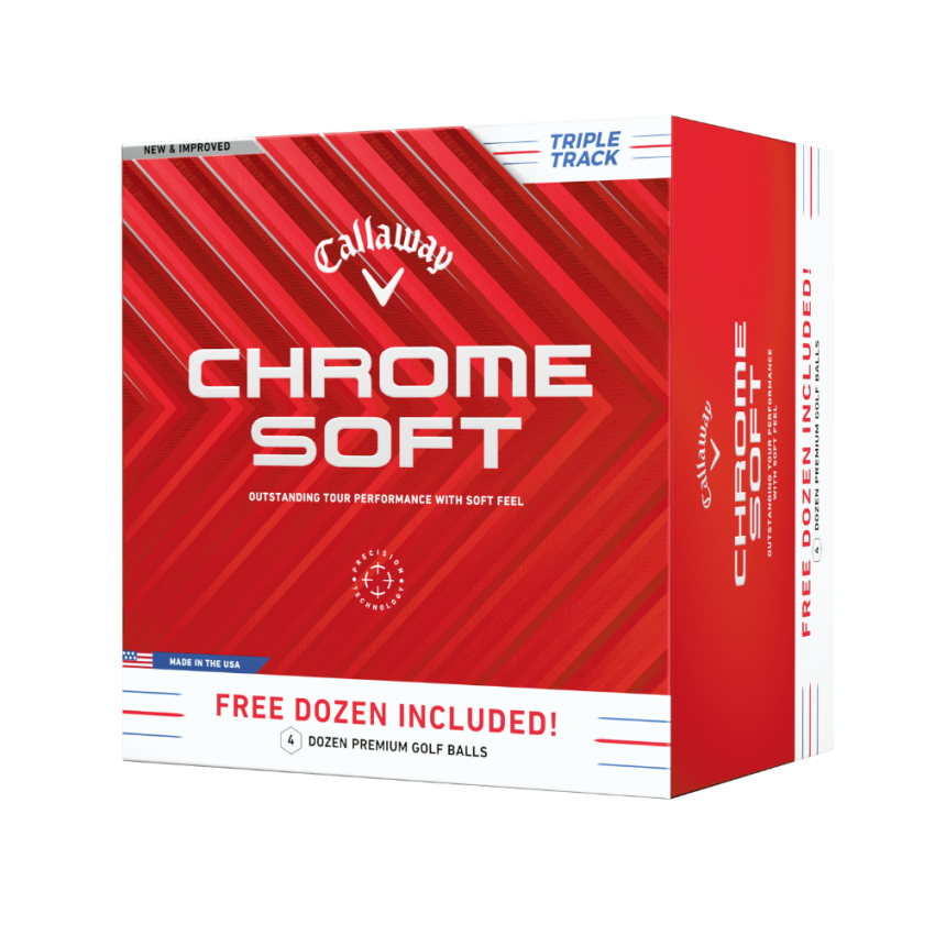 Callaway Chrome Soft Triple Track Golf Balls - 4 For 3